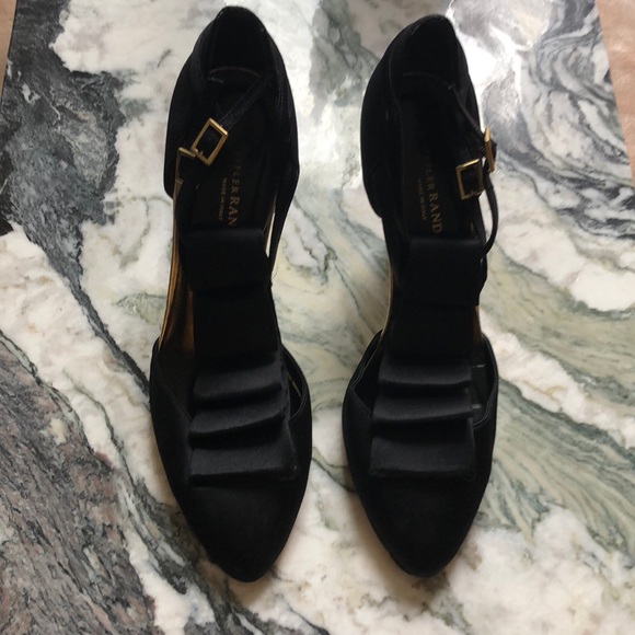 Loeffler Randall Shoes - Loeffler Randall Black Satin Shoes